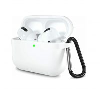 Silikonové pouzdro pro Airpods 3 s karabinou - Bílá