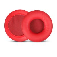 Náhradní kožené náušníky pro sluchátka Skullcandy HESH 1 a 2 - Červené s červeným vnitřkem