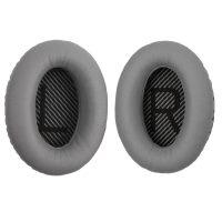 Náhradní kožené náušníky pro sluchátka Bose QuietComfort 2, 15, 25 a 35 - Šedé s černým vnitřkem