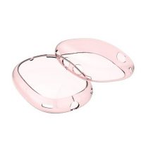 Kryty na sluchátka Apple AirPods Max - Transparentní růžové, plastové