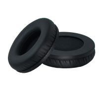Náhradní univerzální náušníky pro sluchátka - Černé, kožené, 65 mm