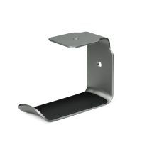 Hliníkový závěsný držák na sluchátka pod stůl - Tmavě šedý
