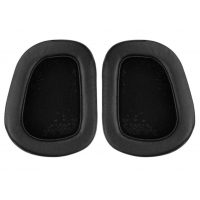 Náhradní náušníky pro sluchátka Logitech G633 a G933 - Černé, kožené