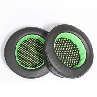 Náhradní náušníky pro sluchátka Edifier HECATE G4 - Černo zelené, kožené