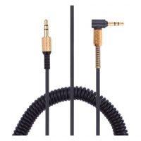 Audio kabel Aux 3,5 mm pro sluchátka Marshall Major - Černý, kroucený