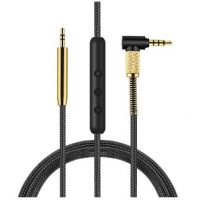 Náhradní Audio kabel pro sluchátka TaoTronics SoundSurge 21, 22, 46, 60, 85, 90 - Černo zlatý s mikrofonem