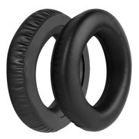 Náhradní náušníky pro sluchátka Sennheiser MM500X, MM550X, PX360, PX360-BT, PXC360-BT - Černé, kožené