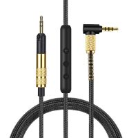 Náhradní Audio kabel s ovládacím panelem pro sluchátka Sennheiser - Černo zlatý