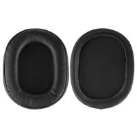 Náhradní náušníky pro sluchátka Audio Technica ATH-M50X, M50, M50XBT, M40, M40X, M40FS, WS1100IS, BPHS1, PDG1, PG1 - Černé, kožené se švy