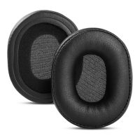 Náhradní náušníky pro sluchátka Audio Technica ATH-SR5, SR5BT, MSR5 - Černé, kožené