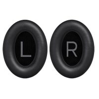 Náhradní kožené náušníky pro sluchátka Bose QuietComfort 35 a 35 II - Černé s černým vnitřkem