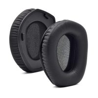 Náhradní náušníky pro sluchátka Sennheiser HDR165, 175, 185, 195 a RS165, 175, 185, 195 - Černé, kožené hladké