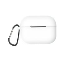 Silikonové pouzdro pro Airpods Pro 2 s karabinou - Bílá