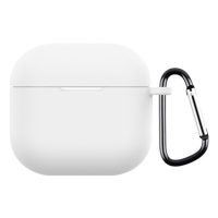 Silikonové pouzdro pro Airpods 4 s karabinou - Bílá