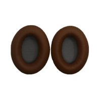 Náhradní kožené náušníky pro sluchátka Bose QuietComfort 2, 15, 25 a 35 - Hnědé s šedým vnitřkem bez vzoru