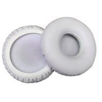 Náhradní náušníky pro sluchátka JBL E40, E40BT - Bílé, kožené