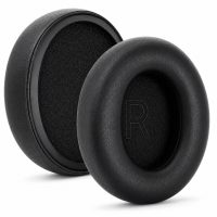 Náhradní náušníky pro sluchátka Razer Kraken V4, V4X, V4 Pro - Lesklé černé, kožené