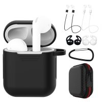 Silikonové pouzdro pro Airpods, sada 5 kusů - Černá a bílá