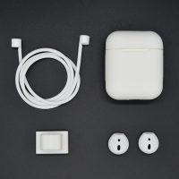 Silikonové pouzdro pro Airpods, 4 kusy - Bílá