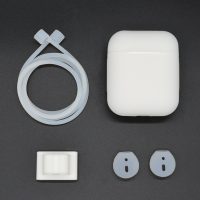 Silikonové pouzdro pro Airpods, 4 kusy - Matná bílá