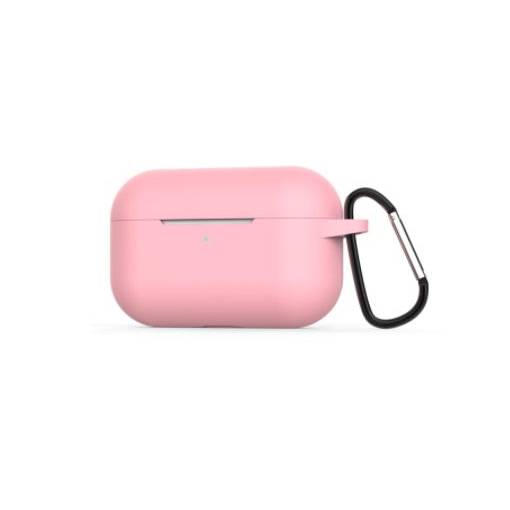 Foto - Silikonové pouzdro pro Airpods Pro s karabinou - Růžová