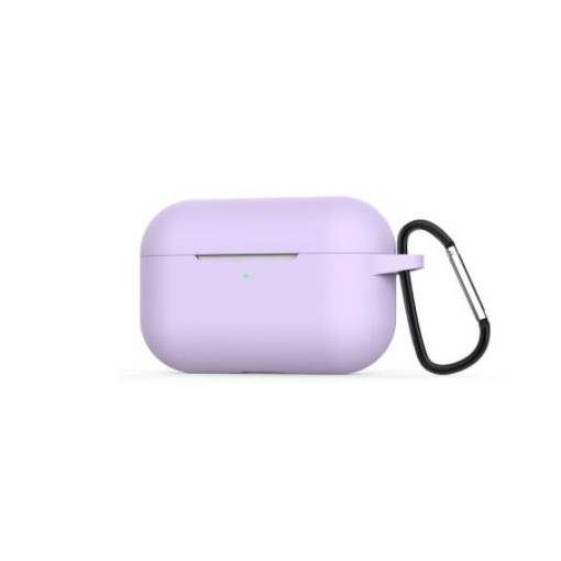 Foto - Silikonové pouzdro pro Airpods Pro s karabinou - Světle fialová