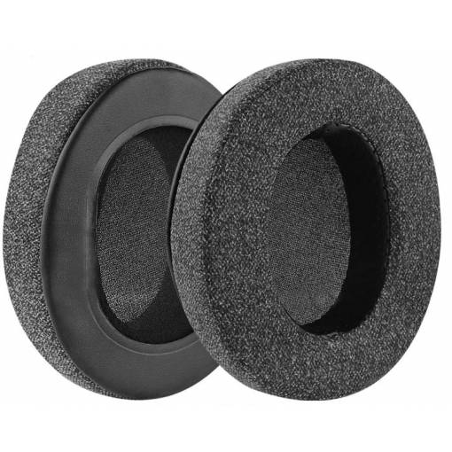 Foto - Náhradní náušníky pro sluchátka Audio Technica ATH-M50, M50X, M50XBT, M50RD, PRO500mk2, ANC9, AD700X, A500S, M10, M20X, M30X, M40X - Tmavě šedé, textilní