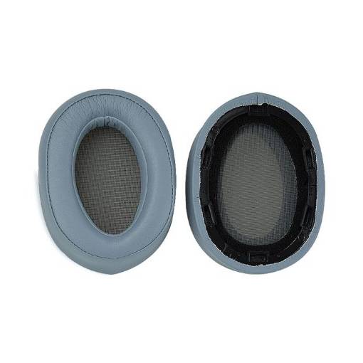 Foto - Náhradní náušníky pro sluchátka Sony MDR-100ABN, WH-H900N - Šedé, kožené