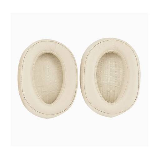 Foto - Náhradní náušníky pro sluchátka Sony MDR-100ABN, WH-H900N - Béžové, kožené