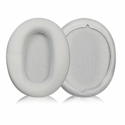 Foto - Náhradní náušníky pro sluchátka Sony WH-CH710N - Bílé, kožené