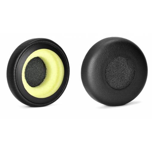 Foto - Náhradní náušníky pro sluchátka Jabra Evolve 20, 20SE, 30, 30II, 40 a 65 - Černé, kožené