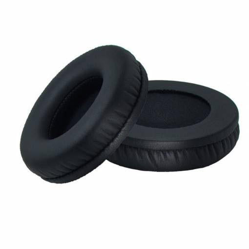 Foto - Náhradní univerzální náušníky pro sluchátka - Černé, kožené, 110 mm