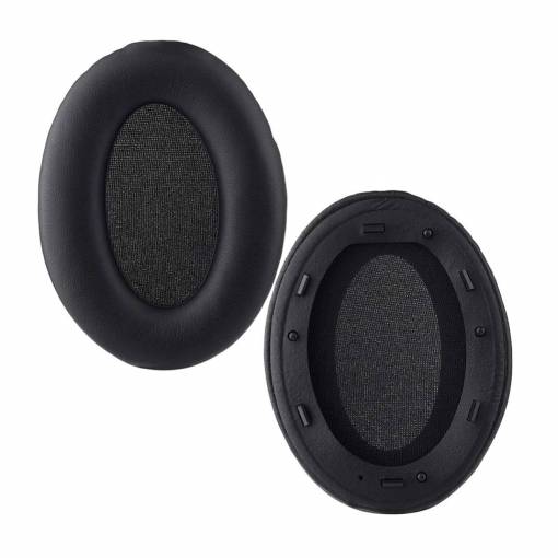 Foto - Náhradní náušníky pro sluchátka Sony WH-1000XM3 - Černé, kožené