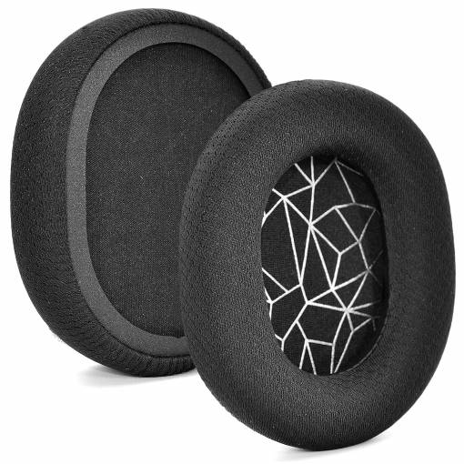 Foto - Náhradní náušníky pro sluchátka SteelSeries Arctis - Černé s bílým vzorem, látkové