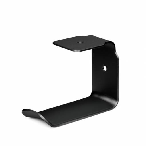 Foto - Hliníkový závěsný držák na sluchátka pod stůl - Černý