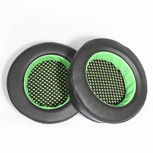 Foto - Náhradní náušníky pro sluchátka Edifier HECATE G4 - Černo zelené, kožené