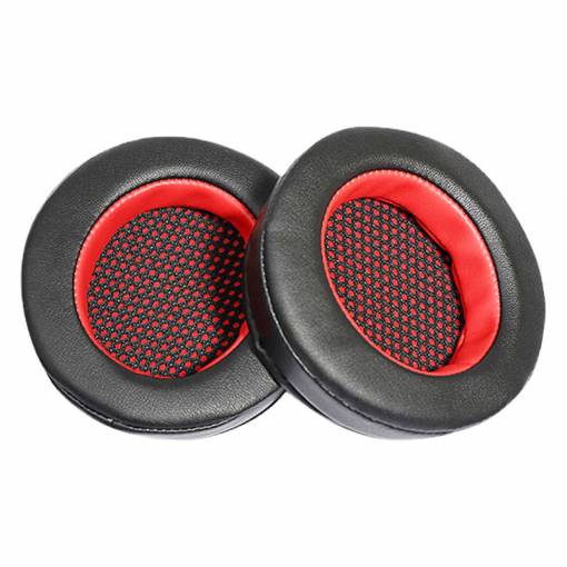 Foto - Náhradní náušníky pro sluchátka Edifier HECATE G4 - Černo červené, kožené