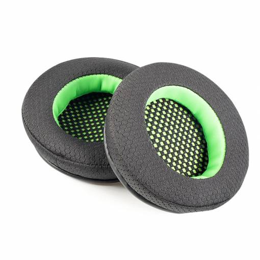 Foto - Náhradní náušníky pro sluchátka Edifier HECATE G4 - Černo zelené, látkové