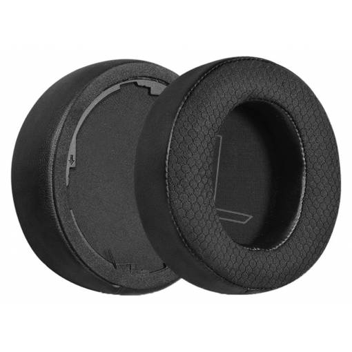 Foto - Náhradní náušníky pro sluchátka Dell Alienware AW510H a AW310H - Černé, textilní a kožené