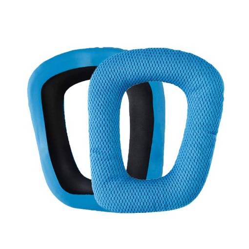 Foto - Náhradní náušníky pro sluchátka Logitech G930, 432, 431, 430, 332, 331, 231 a F450 - Modré, látkové