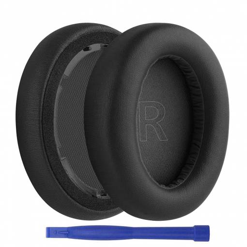Foto - Náhradní náušníky pro sluchátka Anker Soundcore Life Q10 - Černé, kožené