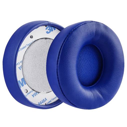 Foto - Náhradní náušníky pro sluchátka Beats Solo Pro Wireless, Beats Solo Pro - Modré, kožené