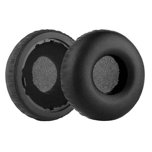 Foto - Náhradní náušníky pro sluchátka Beats Solo Wireless Bluetooth - Černé, kožené