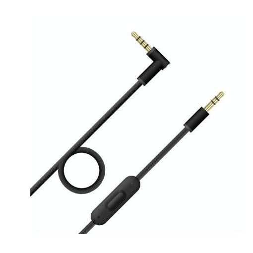 Foto - Audio kabel s mikrofonem pro sluchátka Beats Dr. Dre Solo Studio 1.0, 2.0, 3.0, Pro, Pro Detox a Mixr - Černý
