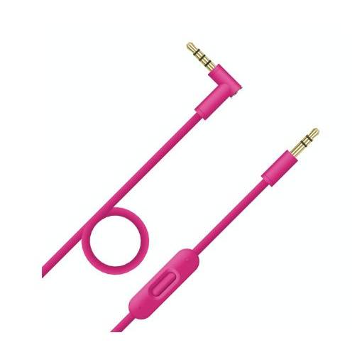 Foto - Audio kabel s mikrofonem pro sluchátka Beats Dr. Dre Solo Studio 1.0, 2.0, 3.0, Pro, Pro Detox a Mixr - Růžový