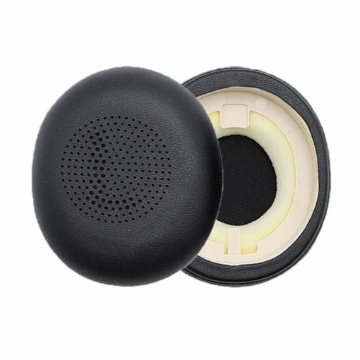 Foto - Náhradní náušníky pro sluchátka Jabra Evolve 2 65 UC, Elite 45H - Černé, kožené