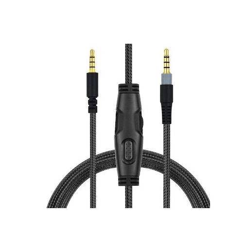 Foto - Audio kabel pro sluchátka Kingston HyperX Cloud Alpha a HyperX Cloud Mix s ovládacím panelem - Černý, nylonový