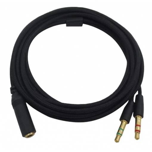 Foto - Pletený prodlužovací Audio kabel pro sluchátka Razer - Černý