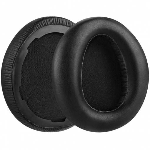 Foto - Náhradní náušníky pro sluchátka Sony MDR-10R, MDR-10RBT, MDR-10RNC - Černé, kožené
