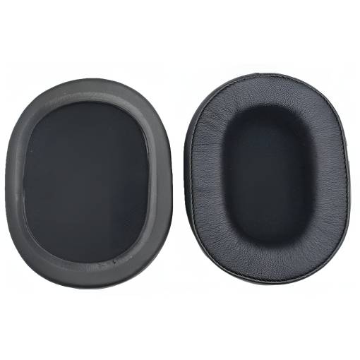 Foto - Náhradní náušníky pro sluchátka Audio Technica ATH-M30, M40X, M50, M50S a M50X - Černé, kožené